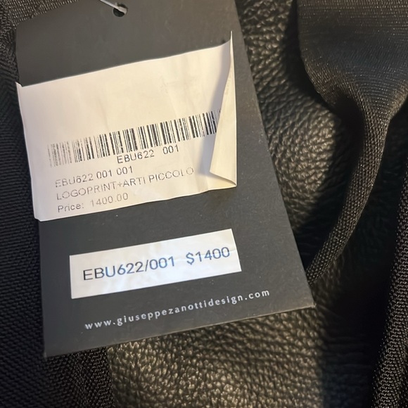 Giuseppe Zanotti design Brand New Black Leather backpack. NWT $1400 - Picture 8 of 13